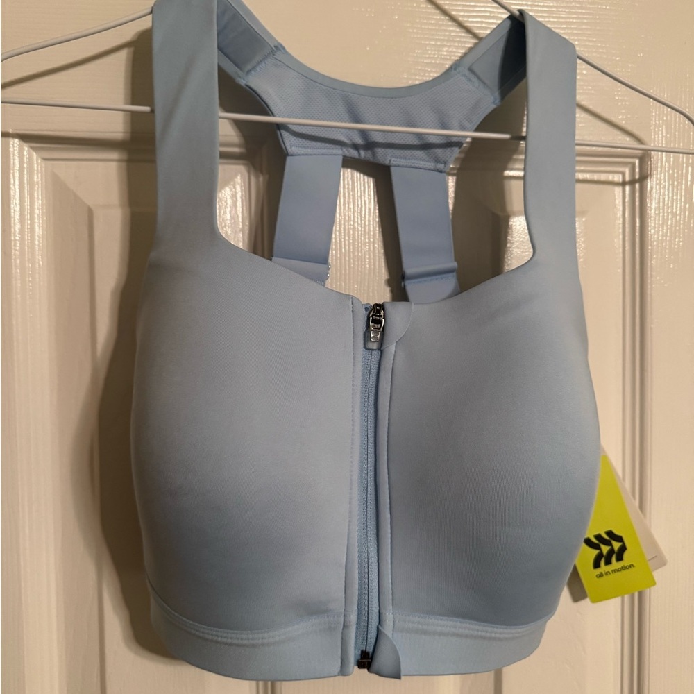NWT All in Motion High Support Zip Front Sports Bra